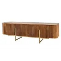 Comoda TV din Lemn de mango Maro si Metal Auriu L160xH50cm GATSBY - În topul vânzărilor