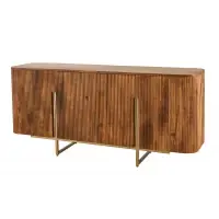 Comoda din Lemn de mango Maro si Metal Auriu L160xH75cm GATSBY | Ultima șansă