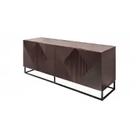 Reducere - Comoda din Lemn de mango Maro inchis si Metal Negru L177xH77cm Creativo