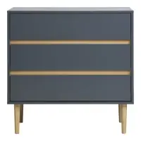 Comandă online | Comoda din MDF Gri si Lemn de pin Maro L80xH80cm Bisley