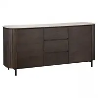 Outlet - Comoda din Ceramica Bej si Furnir de stejar Maro L179.5xH80cm Ritz Richmond Interiors