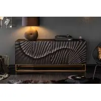 Comoda din Lemn masiv de mango si Metal Negru/Auriu Scorpion L177xH76cm - Top vânzări