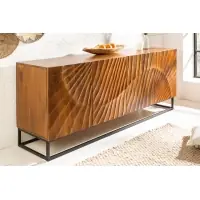 Comoda din Lemn masiv de mango si Metal Maro/Negru Scorpion L177xH76cm | Selecție premium
