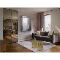 Masuta laterala din Oxid de magneziu turnat Auriu D35.5xH46cm Estriada | Plată securizată