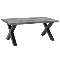 Masuta de cafea din MDF Gri si Metal Negru L90xH39cm WILD | Economii mari