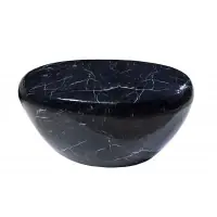 Masuta de cafea din Metal Negru L76xH35cm Stone - Comandă simplu