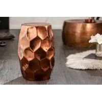 Masuta laterala Rotunda din Aluminiu Cupru D30xH46cm Organic - Cantități limitate