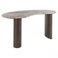 Nu rata | Birou din MDF/Metal Maro si Marmura Multicolor L160xH75cm Brando Richmond interiors