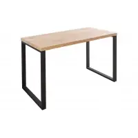 Calitate de top | Birou din MDF Maro si Metal Negru L120xH75cm Oak