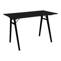 Birou din Lemn Negru si MDF Negru L60xH75cm Vojens | Comandă simplu