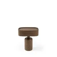 Noptiera rotunda cu sertar Benja de culoare nuc L51xH52cm | Ofertă excelentă