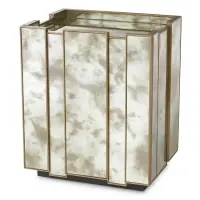 Promoție specială - Noptiera dreapta din Oglinda antichizata/MDF/Funir de stejar L57.5xH68.5cm Nottingham Eichholtz