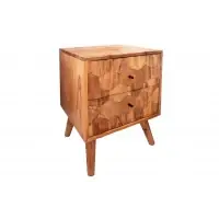 Noptiera din Lemn de salcam Maro L40xH56cm Mystic | Economisește acum