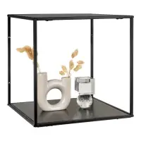 Raft de perete din PAL Negru si Metal Negru L36xH36cm Vita - Reducere specială