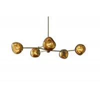 Lustra din Metal Auriu si Sticla Auriu L91xH49cm LIQUID DIAMOND - Profită acum