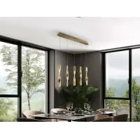 Lustra din Metal Auriu H150xL77cm Twist | Cumpărături sigure