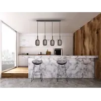 Lustra din Metal Negru/Auriu H145xL88cm Micron | Pentru o perioadă limitată