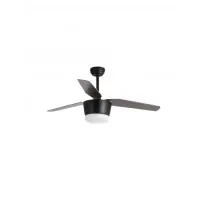 Lansare recentă | Ventilator structura din Metal Negru si abajur din Sticla Alb H38-51xL132cm IP20 18W 650lm 3000k MONSOON
