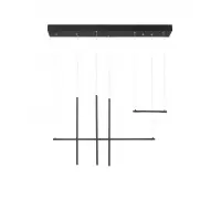 Recomandarea clienților - Lustra din Aluminiu Negru H200xL110cm IP20 20W 698lm 3000k ELETTRA
