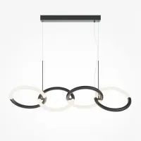 Selecție de top - Lustra Dreptunghiulara din Metal Negru 40W 2600lm 3000k L100xH120cm Node