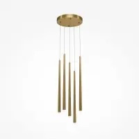 Preț outlet - Lustra din Aluminiu Alama 30W 2550lm 4000k D32xH150cm Cascade