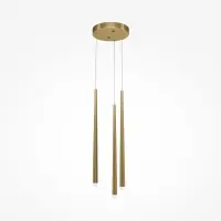 Lustra din Aluminiu Alama 19W 1550lm 4000k D26xH150cm Cascade | Profită acum