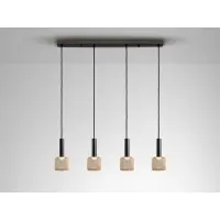 Reducere - Lustra din Metal Negru/Auriu L69xH135cm Sincro