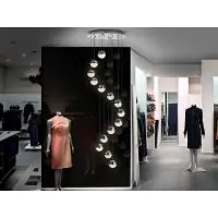 Lustra rotunda cu inaltime reglabila din Policarbonat Alb cu LED D50xH300cm Sphere - Produs vedetă