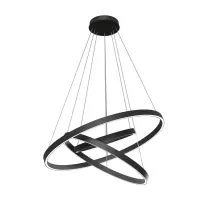 În topul vânzărilor | Lustra rotunda cu inaltime reglabila din Aluminiu Negru cu LED D80xH120cm Rim