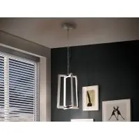 Lustra cu inaltime reglabila din Otel inoxidabil Argintiu cu LED L25x25xH250cm Kuma | Ofertă online