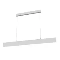 Favoritul clienților - Lustra dreptunghiulara cu inaltime reglabila din Metal Alb cu LED L119x4xH130cm Step