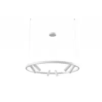 Promoție | Lustra ovala cu inaltime reglabila din Metal Alb cu LED L120x90xH120cm Satellite