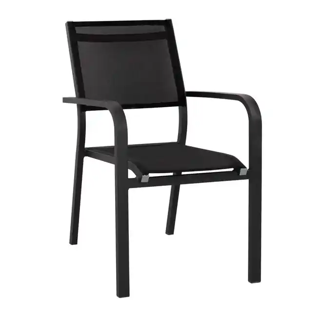 Fotoliu din aluminiu, Eros, gri/negru | Se încheie curând