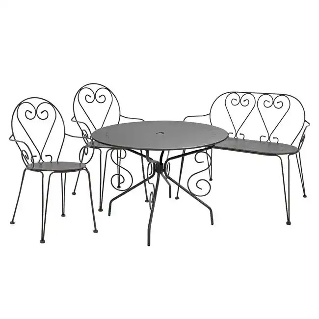 Livrare rapidă - Set mobilier Amore pentru exterior din 4 piese, antracit