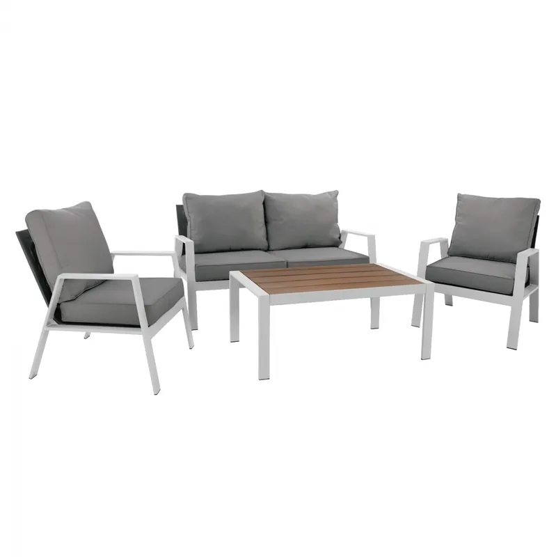 Produs vedetă | Set 4 piese din aluminiu, alb/gri