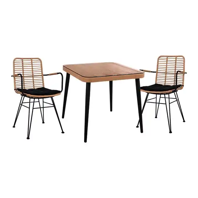 Calitate premium - Set cu 3 piese Allegra cu rachita, Bej si negru