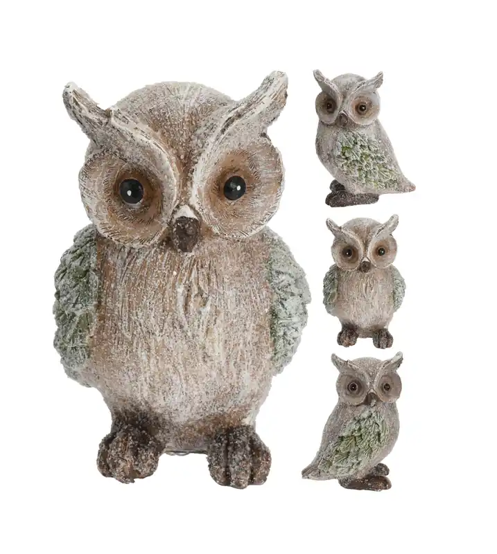 Figurina bufnita, sclipici, 13 cm - Nu rata oferta