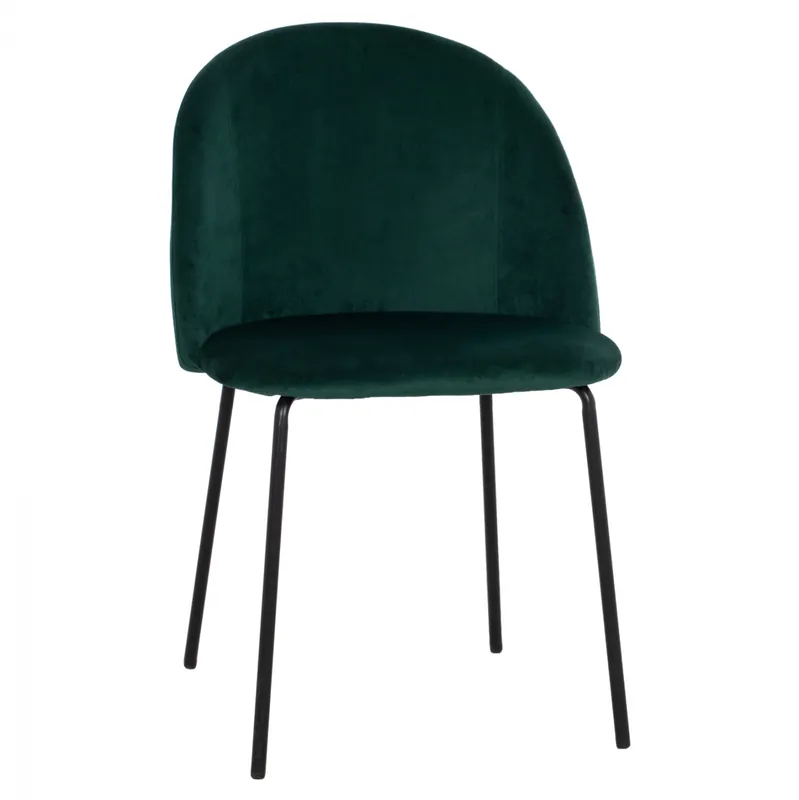 Produs de top | Scaun living Clara, catifea verde