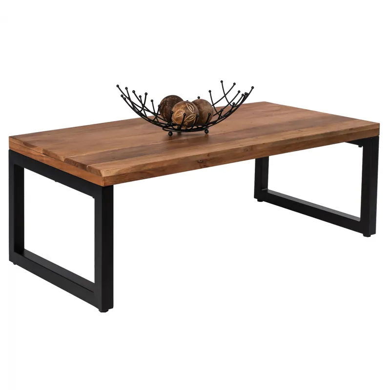 Produs nou lansat | Masuta de cafea Brugge, blat lemn acacia, 115x60x40.5 cm