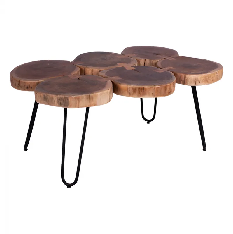 Ofertă promoțională | Masuta de cafea Oslo, blat lemn acacia, 90x60x40 cm
