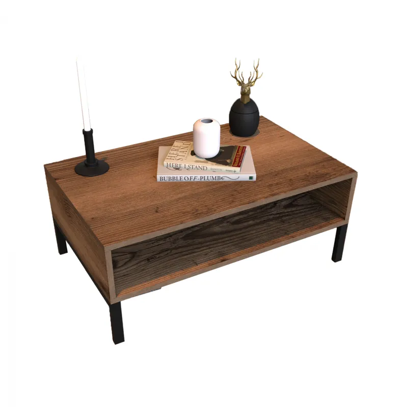 Promoție specială | Masuta living, nuanta nuc, 90x56x37,6 cm