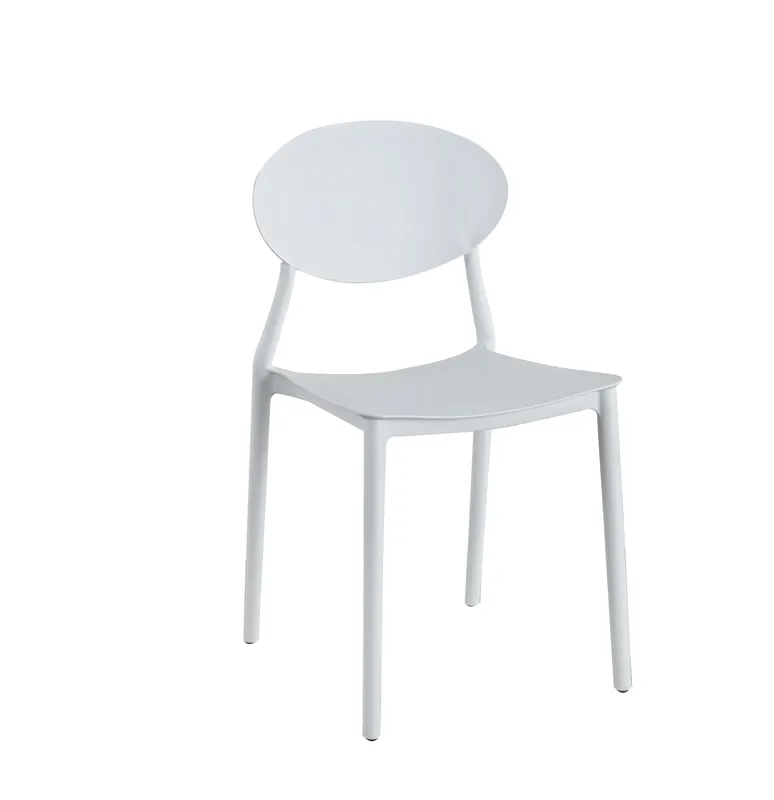 Scaun living Oval, alb, 41x50.5x81 cm - Selecție premium