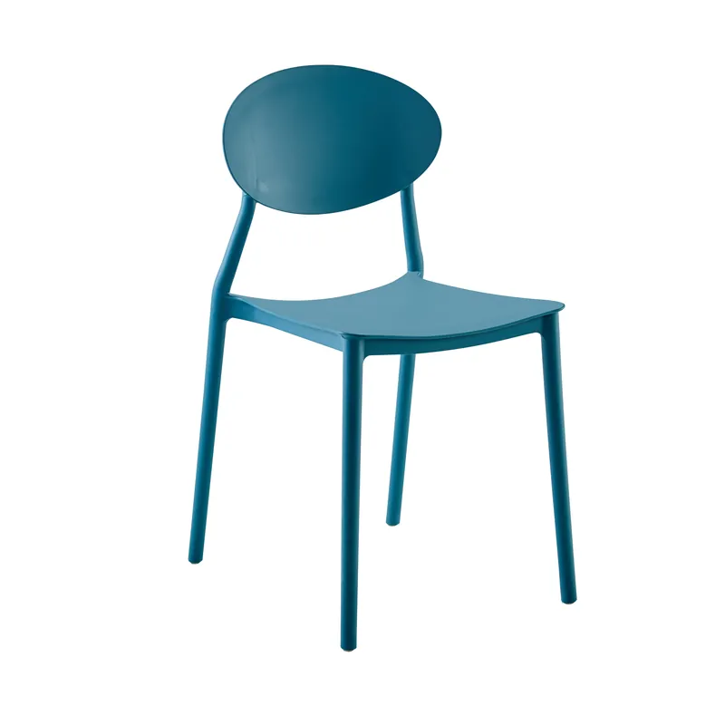 Scaun living Oval, albastru, 41x50.5x81 cm - Ofertă exclusivă