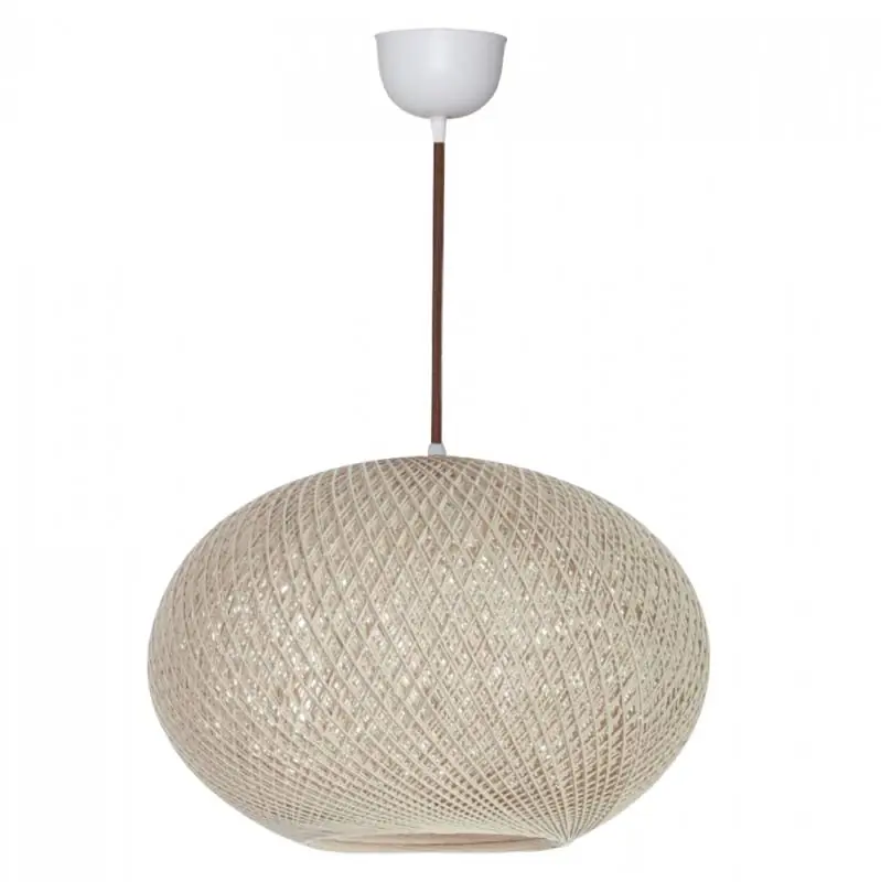 Lustra sfera tip pendul, E27, nuanta bej, 40x21x70 cm | Selecție de top
