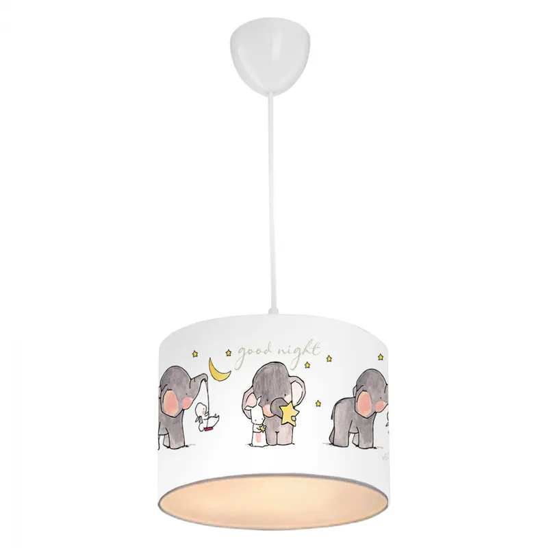 Produs recomandat | Plafoniera pentru copii, design Elefanti E27, 24x70 cm