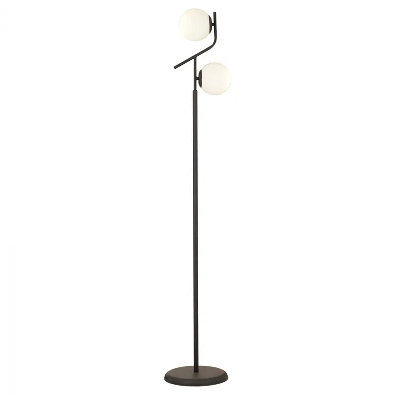 Lampa de podea cu 2 lumini, E27, nuanta negru/alb, 30x15x173 cm | Produs popular