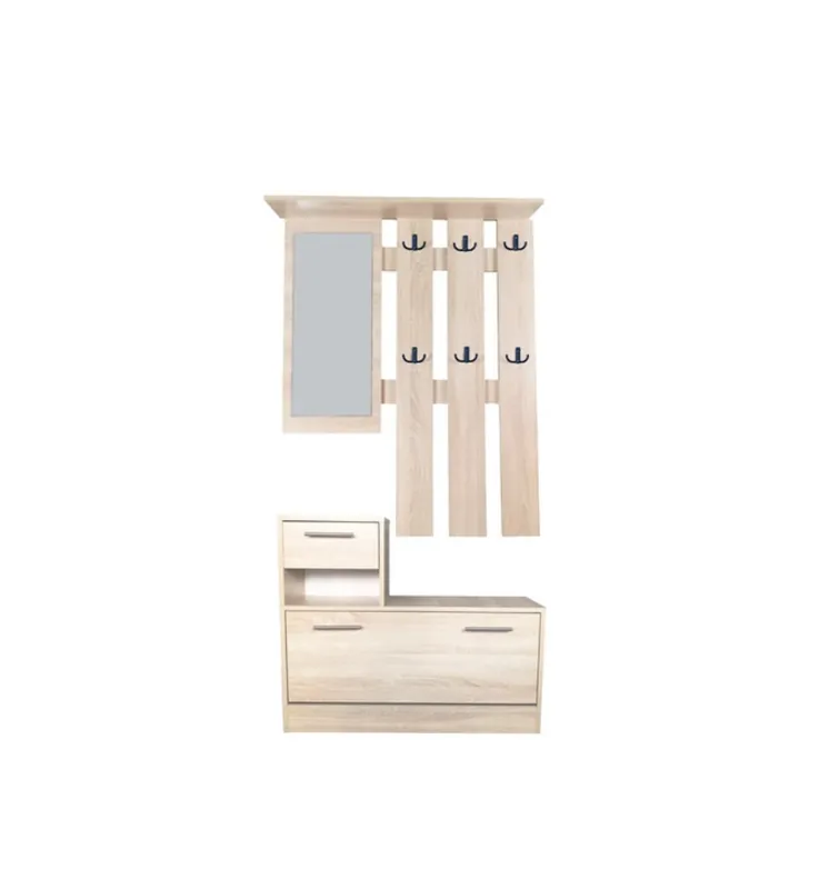 Selecție premium - Set mobilier hol Filio, stejar, 90x22x116 cm