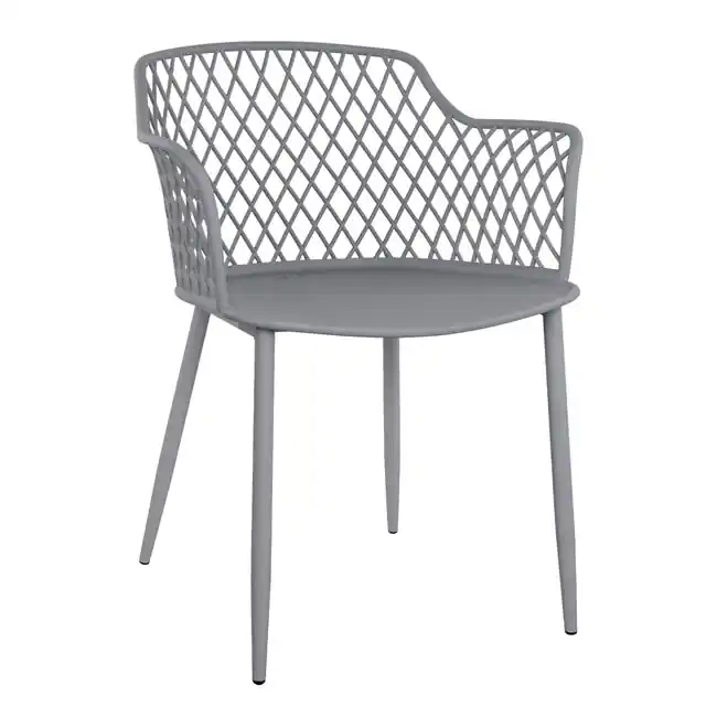 Acum disponibil - Fotoliu Jocelyn, polipropilena, nuanta gri, 62x55.5x79 cm