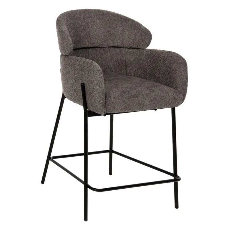 Scaun de bar Wolf, nuanta gri/negru, 56x56x96 cm - Noutate în gamă
