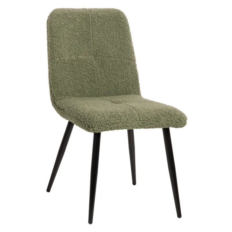 Produs recomandat | Scaun Shelly, nuanta verde fistic/negru, 48x64x87 cm